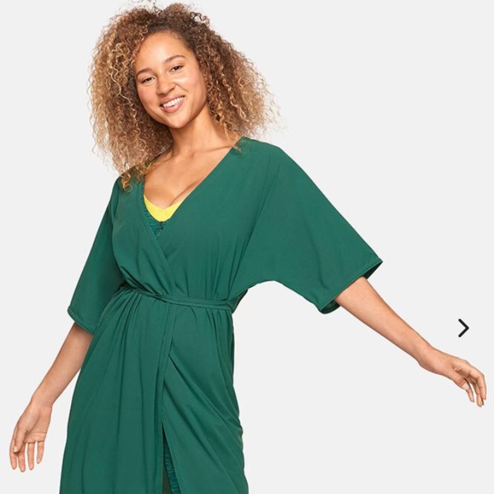 NWT Outdoor Voices Tissue Weave Wrap Dress